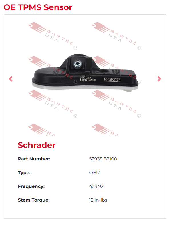 OE TPMS Sensor